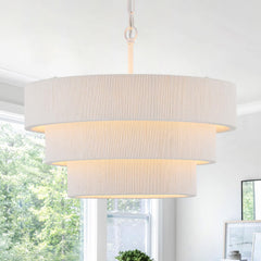 Handwoven Rattan & Cotton Pendant Light | Yedwo