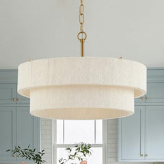 Handwoven Rattan & Cotton Pendant Light | Yedwo