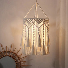 Handwoven Bohemian Cotton Rope Pendant Lampshade