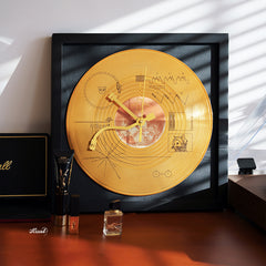 Hi Cosmic Cat Record Modern Art Wall Clock | Yedwo Design