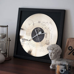Hi Cosmic Cat Record Modern Art Wall Clock | Yedwo Design