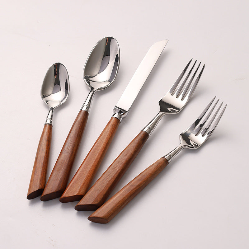 Hongguibao Wooden Handle Cutlery 30 piece Set | Yedwo Design