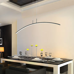 Horizon Modern Curved Linear Pendant Light | Yedwo