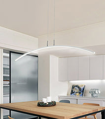 Horizon Modern Curved Linear Pendant Light | Yedwo