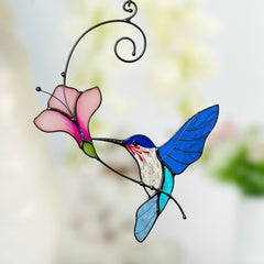 Kingfisher Stained Glass Window Hangings | Yedwo Design