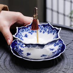 Imperial Blue & White Porcelain Umbrella Tea Strainer Set | Yedwo