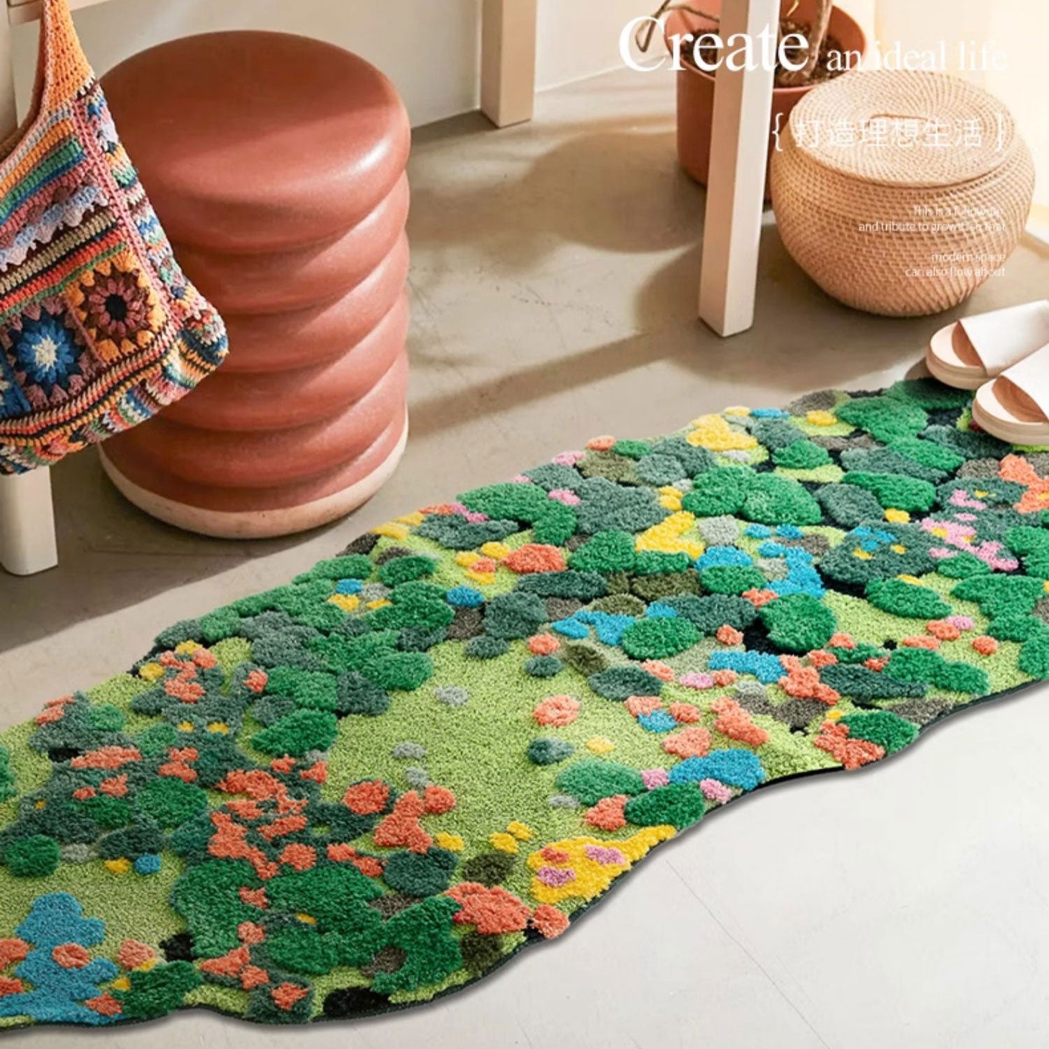 Irregular Enchanted Forest Bloom Rug | Yedwo Design – YEDWO