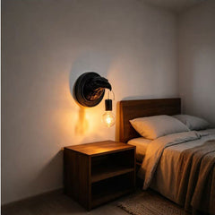 Italian Inspired Artistic Eagle Head Resin Wall Sconce | Yedwo Design