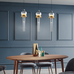 Italian Nordic Glass Rod Tassel Pendant Light | Yedwo