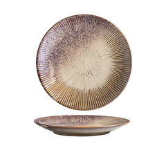 Japanese Textured Ceramic Dinner Plate | Yedwo