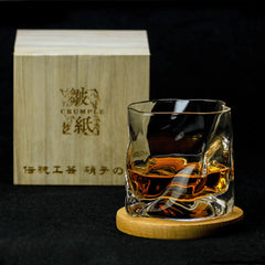 Japanese Edo Kiriko Crumple Body Whisky Glass | Yedwo Design