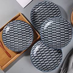 Japanese Elegant Underglaze Color Ceramic Dinnerware Set | Yedwo