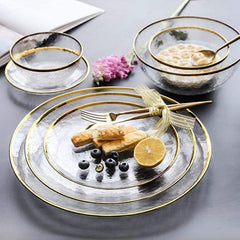 Japanese Gold Edge Opaque Plate Collection | Yedwo