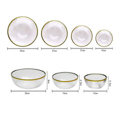 Japanese Gold Edge Opaque Plate Collection | Yedwo