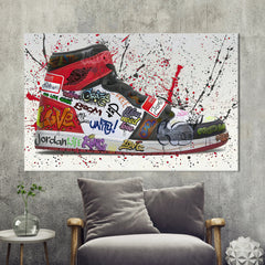 Jordan 1 OG Graffiti Shoes Wall Art | Yedwo Design