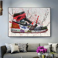 Jordan 1 OG Graffiti Shoes Wall Art | Yedwo Design