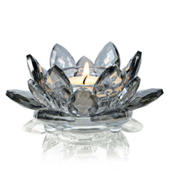 K9 Crystal Lotus Flower Tealight Candle Holder(2-Piece) | Yedwo Design