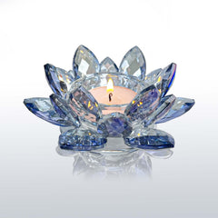 K9 Crystal Lotus Flower Tealight Candle Holder(2-Piece) | Yedwo Design