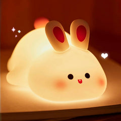 Kawaii Bunny Silicone Soft Warm Night Light | Yedwo