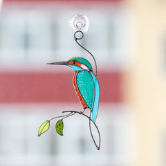 Kingfisher Stained Glass Window Hangings | Yedwo Design