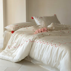Korean 60s Lyocell TENCEL™ Embroidered Duvet Cover Set | Yedwo
