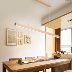 LINDÖ Wood Dimmable Linear Pendant Light | Yedwo Design