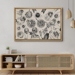 Large Framed Dining Table Cheers Wall Art | Yedwo Design