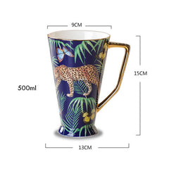 Leopard Porcelain Bone China Mug | Yedwo Design