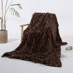 Leopard Print Warm Plush Blanket | Yedwo Home