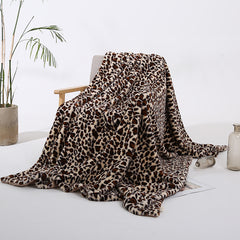 Leopard Print Warm Plush Blanket | Yedwo Home