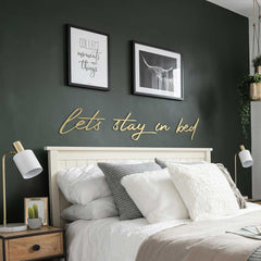 Let's Stay in Bed, Metal Wall Decoration | Yedwo Design