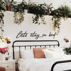 Let's Stay in Bed, Metal Wall Decoration | Yedwo Design