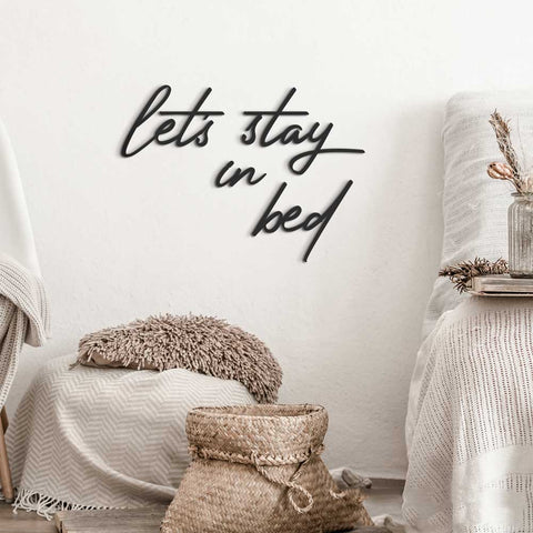 Let's Stay in Bed, Metal Wall Decoration | Yedwo Design