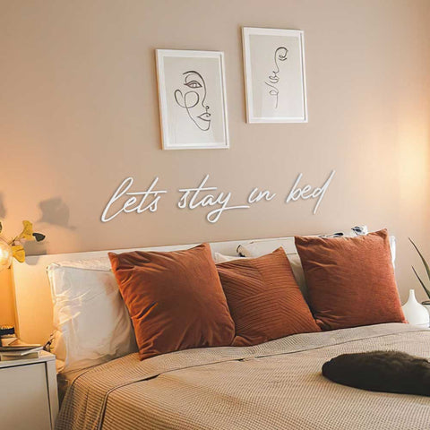 Let's Stay in Bed, Metal Wall Decoration | Yedwo Design