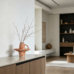 Lucie Hand-Painted Textured Ceramic Vase | Yedwo Design