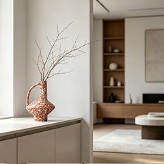 Lucie Hand-Painted Textured Ceramic Vase | Yedwo Design