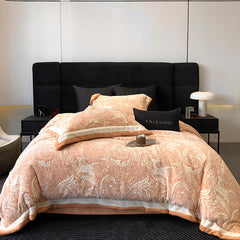 Luxury American Embossed Milk Velvet Bedding Set | Yedwo