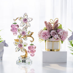 Luxury Crystal Glass Grape Sculpture | Yedwo Design