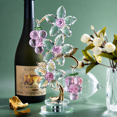 Luxury Crystal Glass Grape Sculpture | Yedwo Design