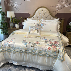 Luxury Embroidery Egyptian Cotton White Bedding Set | Yedwo Home