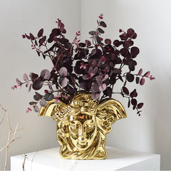 Luxury European Electroplating Golden Ceramic Vase | Yedwo