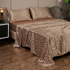 Luxury Soft Leopard Print Fitted Sheet Set | Yedwo Home