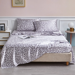 Luxury Soft Leopard Print Fitted Sheet Set | Yedwo Home