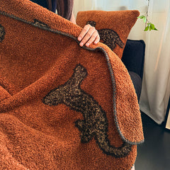 Luxury Vintage Leopard Soft Chenille Throw Blanket | Yedwo