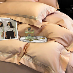 Luxury 140S Long-Staple Cotton Line Embroidered Bedding Set | Yedwo Design