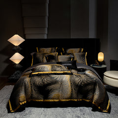 Luxury 140s Long-Staple Cotton Jacquard Sateen Bedding Set | Yedwo