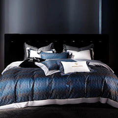 Luxury 1600TC Cotton Frame Patchwork Silver Grey Duvet Cover Set | Yedwo Home