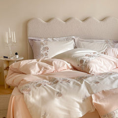 Luxury Embroidered Rose Egyptian Cotton Bedding Set | Yedwo Home