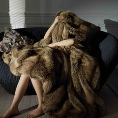 Luxury Faux Fox Fur Blanket | Eco-Friendly Yedwo Design
