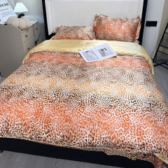 Luxury Natural Eucalyptus Fiber Lyocell Leopard Bedding Set | Yedwo
